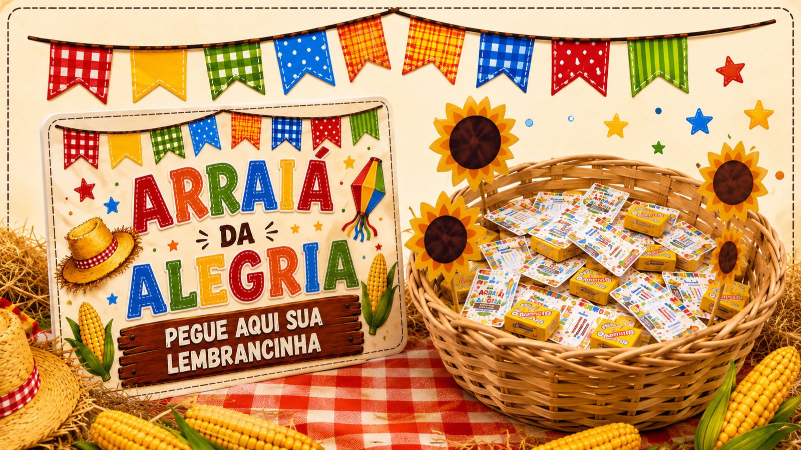 Kit Festa Junina - Arraiá da Alegria
