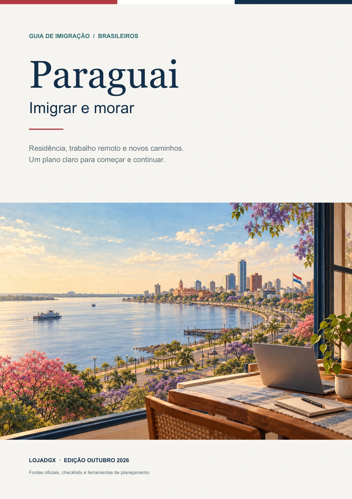 Capa do guia Morar e Viver no Paraguai — Guia para Migrar e Imigrar