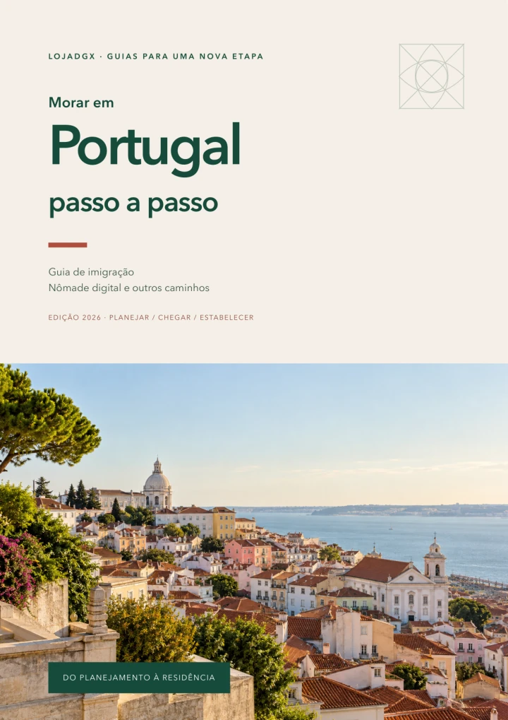 Capa do guia Morar e Viver em Portugal — Guia para Migrar e Imigrar